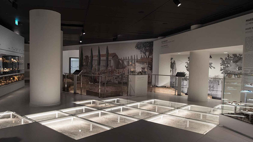 The newly opened Museo Ninfeo on Piazza Vittorio Emanuele